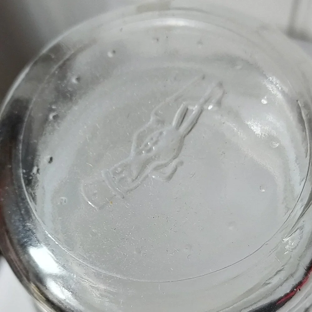 Planters Mr Peanut Glass Jar‎ Clear Farmhouse Embossed Wheat Canister Lid